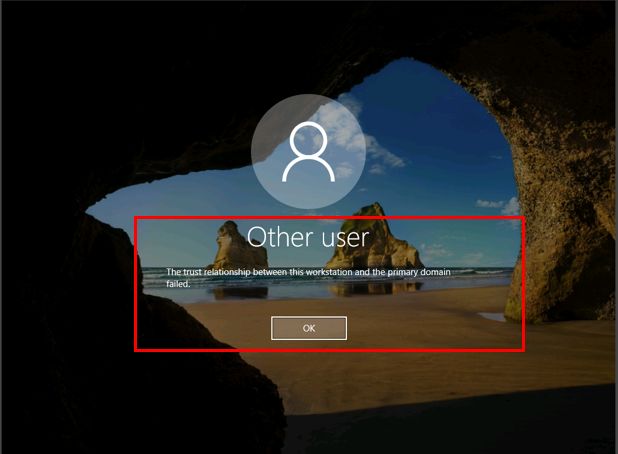 Fixing Active Directory Trust Relationship Issue